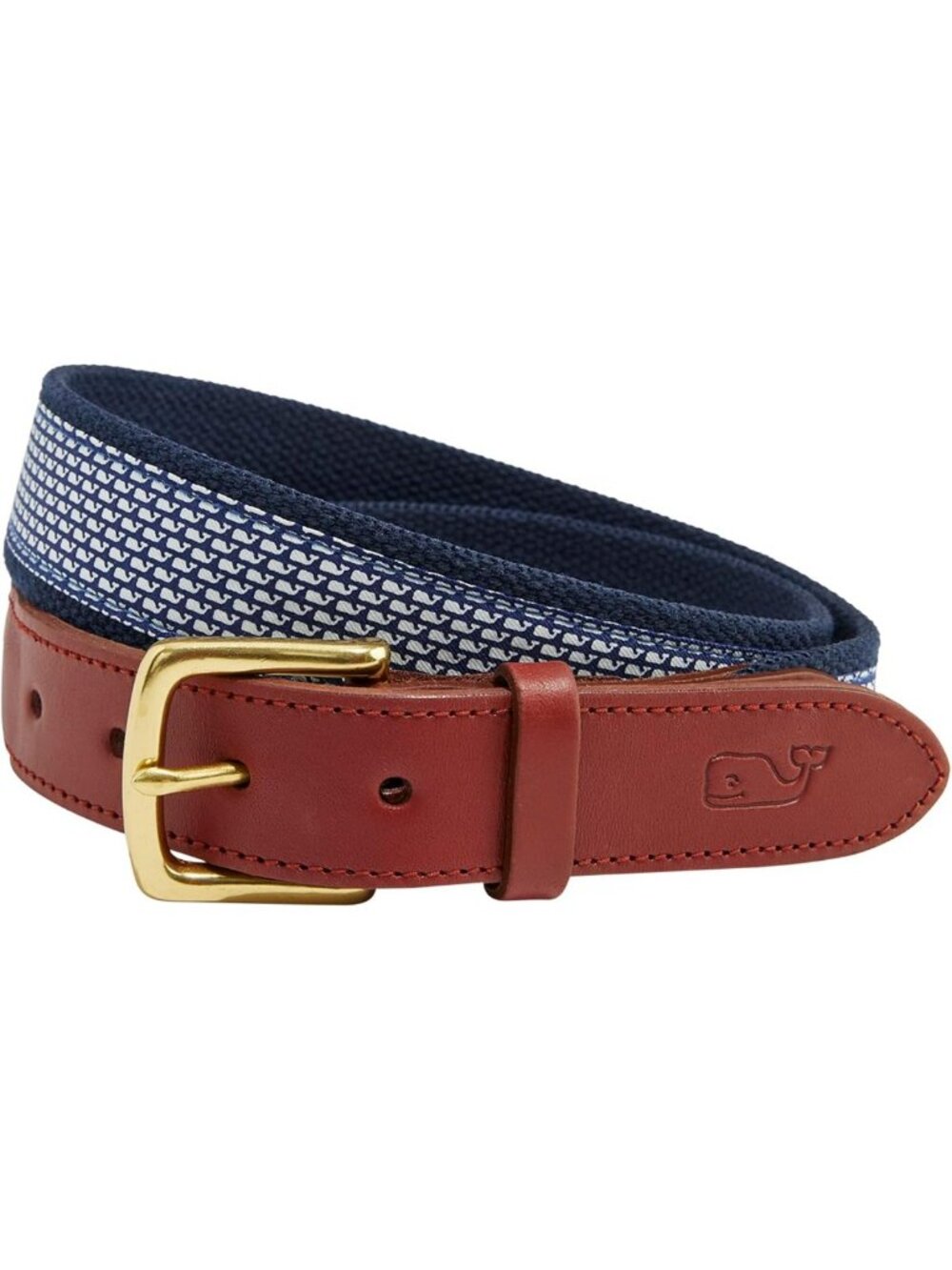Men's Classic Canvas Club Belt with Micro Whale Design - Stylish & Versatile